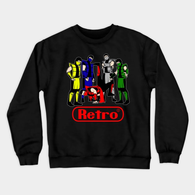 Retro Ninja Gamer Bboy Crewneck Sweatshirt by loudpaintings